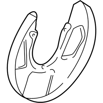 Volkswagen Jetta Brake Dust Shield - 191-615-611