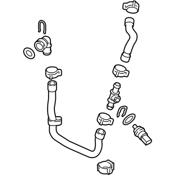 Volkswagen Beetle Oil Cooler Hose - 1K0-122-051-HE