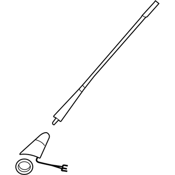 Volkswagen Jetta Antenna - 1J0-035-505-E