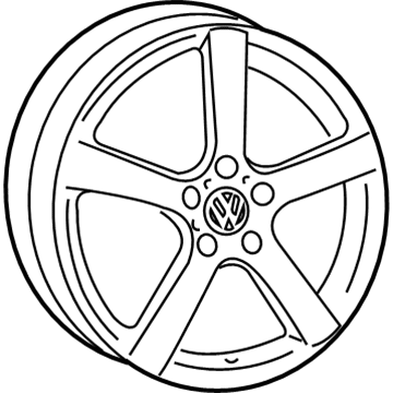 Volkswagen Rabbit Alloy Wheels - 1T4-071-497-666