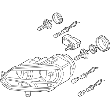 Volkswagen Eos Headlight - 1Q0-941-005-J