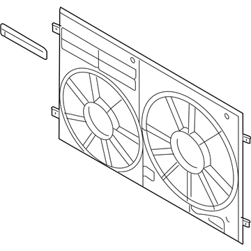 Volkswagen Jetta Cooling Fan Shroud - 1K0-121-205-AJ