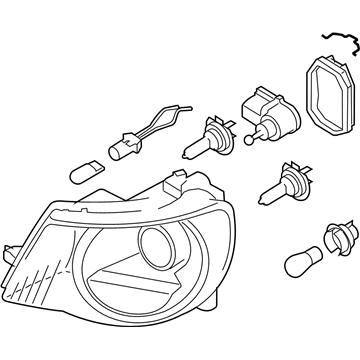 Volkswagen Eos Headlight - 1Q0-941-006-D