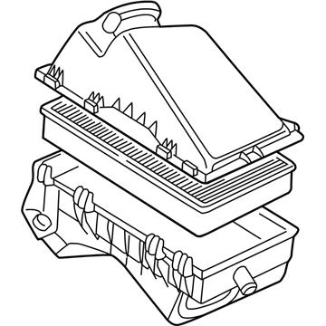 Volkswagen Jetta Air Filter Box - 1J0-129-607-AH