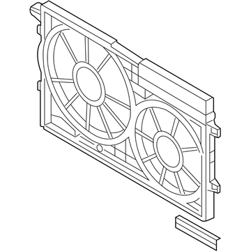 Volkswagen Jetta Cooling Fan Shroud - 1K0-121-207-BB-9B9