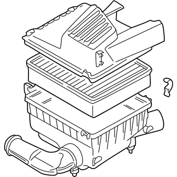 Volkswagen Cabrio Air Filter Box - 1E0-129-607-AE