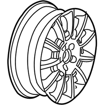 Volkswagen 1C0-601-025-T-8Z8 Wheel, Alloy