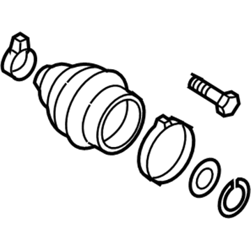 Volkswagen Phaeton CV Joint Boot - 3D0-498-203