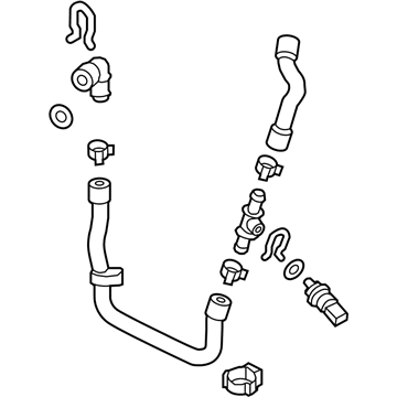 Volkswagen Passat Oil Cooler Hose - 1K0-122-157-KD