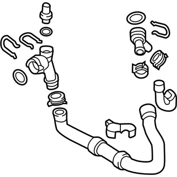 Volkswagen Golf R Radiator Hose - 5Q0-122-051-EG