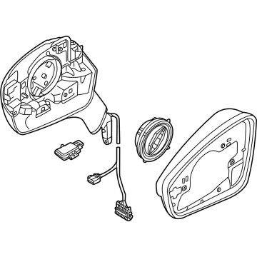 Volkswagen Side View Mirrors - 11B-857-507-AB-9B9