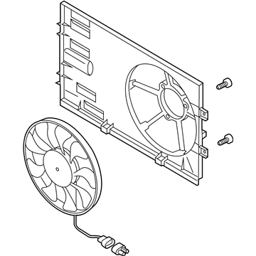 Volkswagen Touareg Cooling Fan Assembly - 7P0-121-203-K