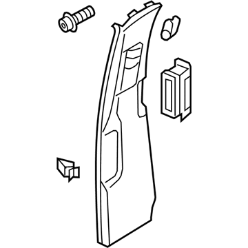 Volkswagen 7P6-867-239-AJ-W0V Upper Center Pillar Trim