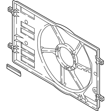 Volkswagen Golf SportWagen Cooling Fan Shroud - 5QM-121-205-P