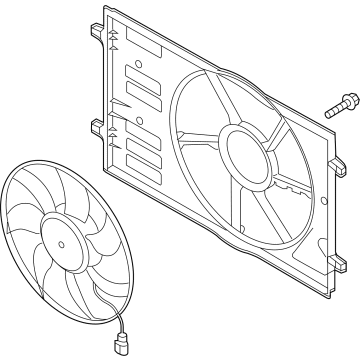 Volkswagen Jetta Cooling Fan Assembly - 17A-121-203