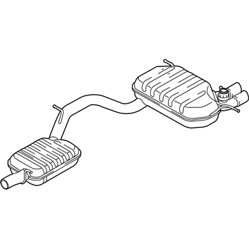 Volkswagen R32 Muffler - 1K6-253-181-JQ