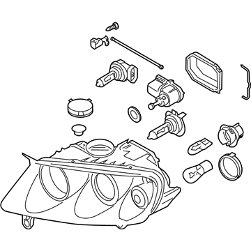 Volkswagen Touareg Headlight - 7L6-941-018-BK