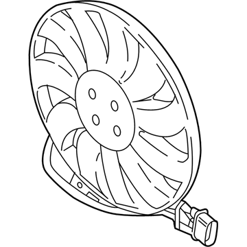 Volkswagen Tiguan Cooling Fan Assembly - 3Q0-959-455-B