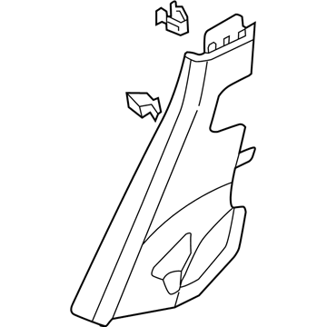 Volkswagen 7P0-867-766-E-3G4 Wheelhouse Trim