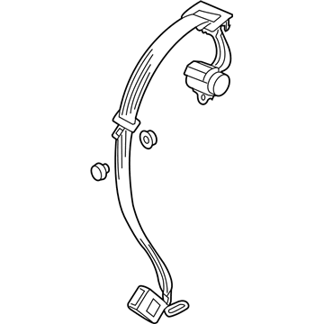Volkswagen CC Seat Belt - 3C0-857-807-R-RAA