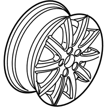 2010 Volkswagen Jetta Alloy Wheels - 1K0-601-025-BC-8Z8
