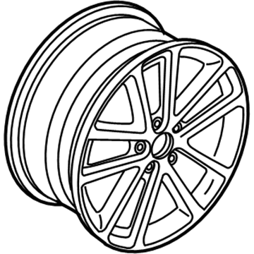 2010 Volkswagen Jetta Alloy Wheels - 1K0-601-025-BE-16Z
