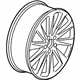 Volkswagen 3C0-601-025-BA-QQ9 Wheel, Alloy