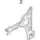 Volkswagen 2GJ-802-123 Inner Hinge Pillar
