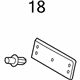 Volkswagen 7P6-807-285-B License Bracket