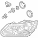 Volkswagen 5N0-941-753-B Headlamp Assembly