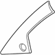 Volkswagen 1C0-867-233-T-X30 Windshield Pillar Trim