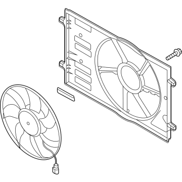 Volkswagen GTI Radiator fan - 5WA-121-203-B