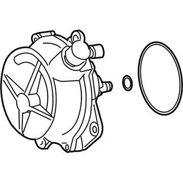 Volkswagen Brake Booster Vacuum Pump - 06D-145-100-H