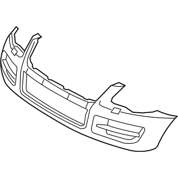 Volkswagen Touareg Bumper Cover - 7L6-807-217-AS-GRU