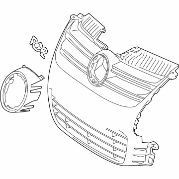 Volkswagen R32 Grille - 1K0-853-651-M-3Q7