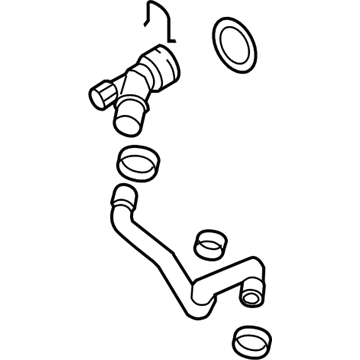 Volkswagen 1C0-122-051-Q Lower Hose Volkswagen 1C0-122-051-Q Lower Hose