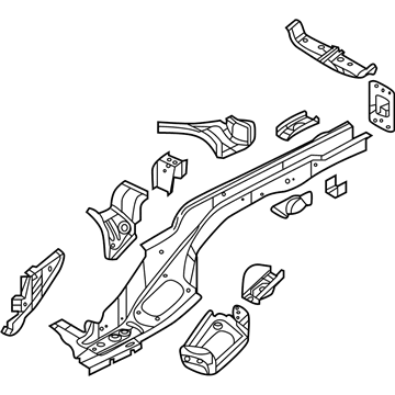 Volkswagen 5QN-803-501-D Rear Rail Assembly Volkswagen 5QN-803-501-D Rear Rail Assembly