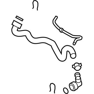 Volkswagen Eos Coolant Reservoir Hose - 1K0-122-101-KS