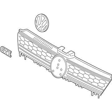 Volkswagen GTI Grille - 5G0-853-651-AM-BTU