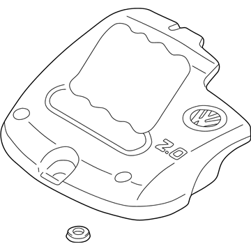 Volkswagen Engine Cover - 06A-103-925-S