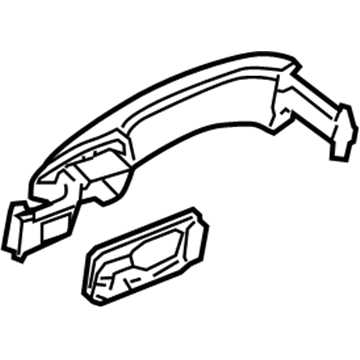 Volkswagen CC Exterior Door Handle - 3C0-837-206-GRU