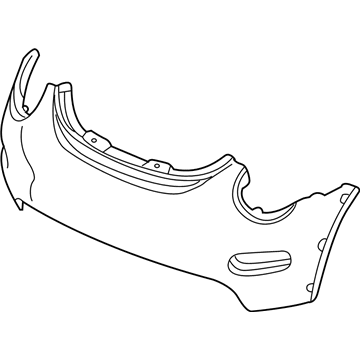 Volkswagen Beetle Bumper Cover - 1C0-807-221-E-GRU