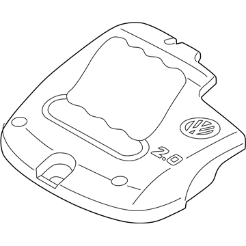 Volkswagen Beetle Engine Cover - 06A-103-925-EF
