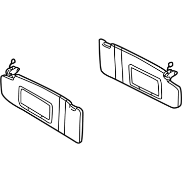 Volkswagen Golf Sun Visor - 3B0-857-552-AK-3H8