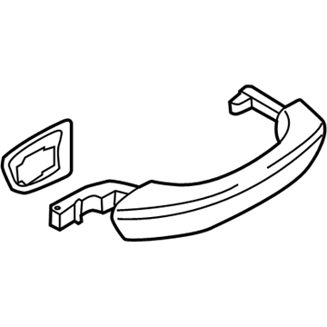 Volkswagen Touareg Exterior Door Handle - 7P6-837-206-H-GRU