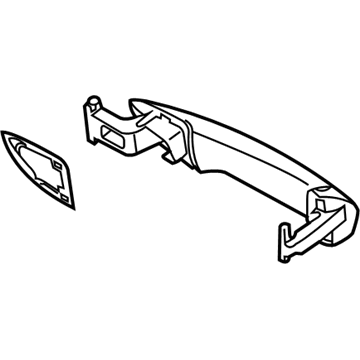 Volkswagen CC Exterior Door Handle - 3C0-839-205-D-GRU
