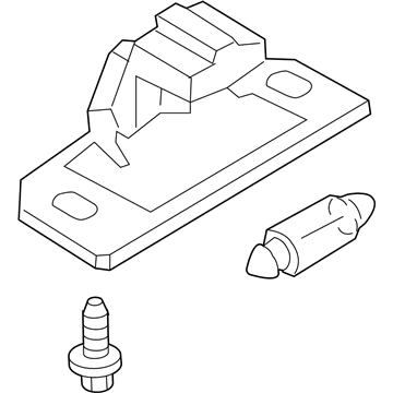 Volkswagen 1J5-943-021-D License Lamp