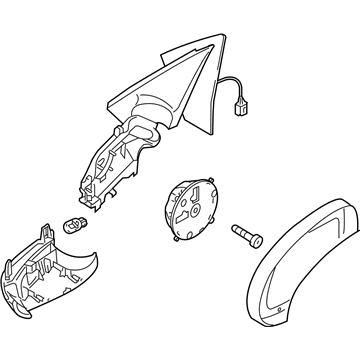 Volkswagen Car Mirror - 5N1-857-507-P-9B9