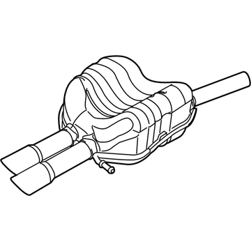 Volkswagen Exhaust Resonator - 5C6-253-609-T
