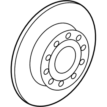 Volkswagen Rabbit Brake Rotor - 1K0-615-601-AJ